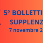 5° BOLLETTINO NOMINE DOCENTI SUPPLENTI - 7 novembre 2024