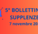 5° BOLLETTINO NOMINE DOCENTI SUPPLENTI - 7 novembre 2024