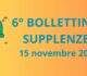 6° BOLLETTINO NOMINE DOCENTI SUPPLENTI - 15 novembre 2024